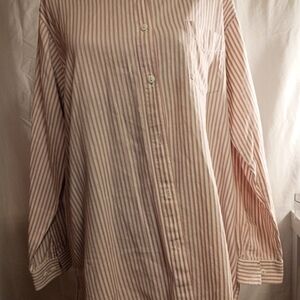 Forenza Pink Striped Women's Button Down Shirt